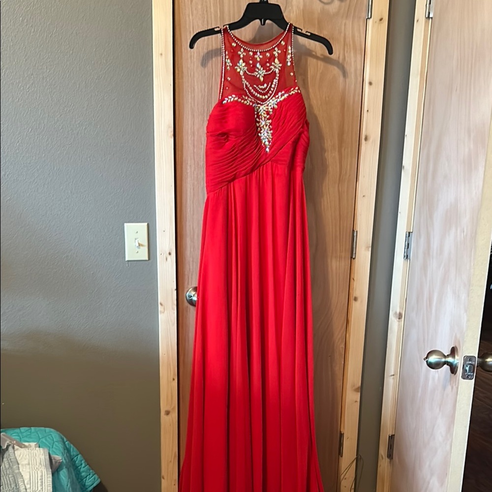 Elegant Red Evening Gown